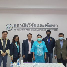 โครงการบริหารจัดการน้ำโดยชุมชนตามแนวพระราชดำริ ร่วมประชุมกับสถาบันบริหารจัดการน้ำชุมชน มหาวิทยาลัยราชภัฏบุรีรัมย์